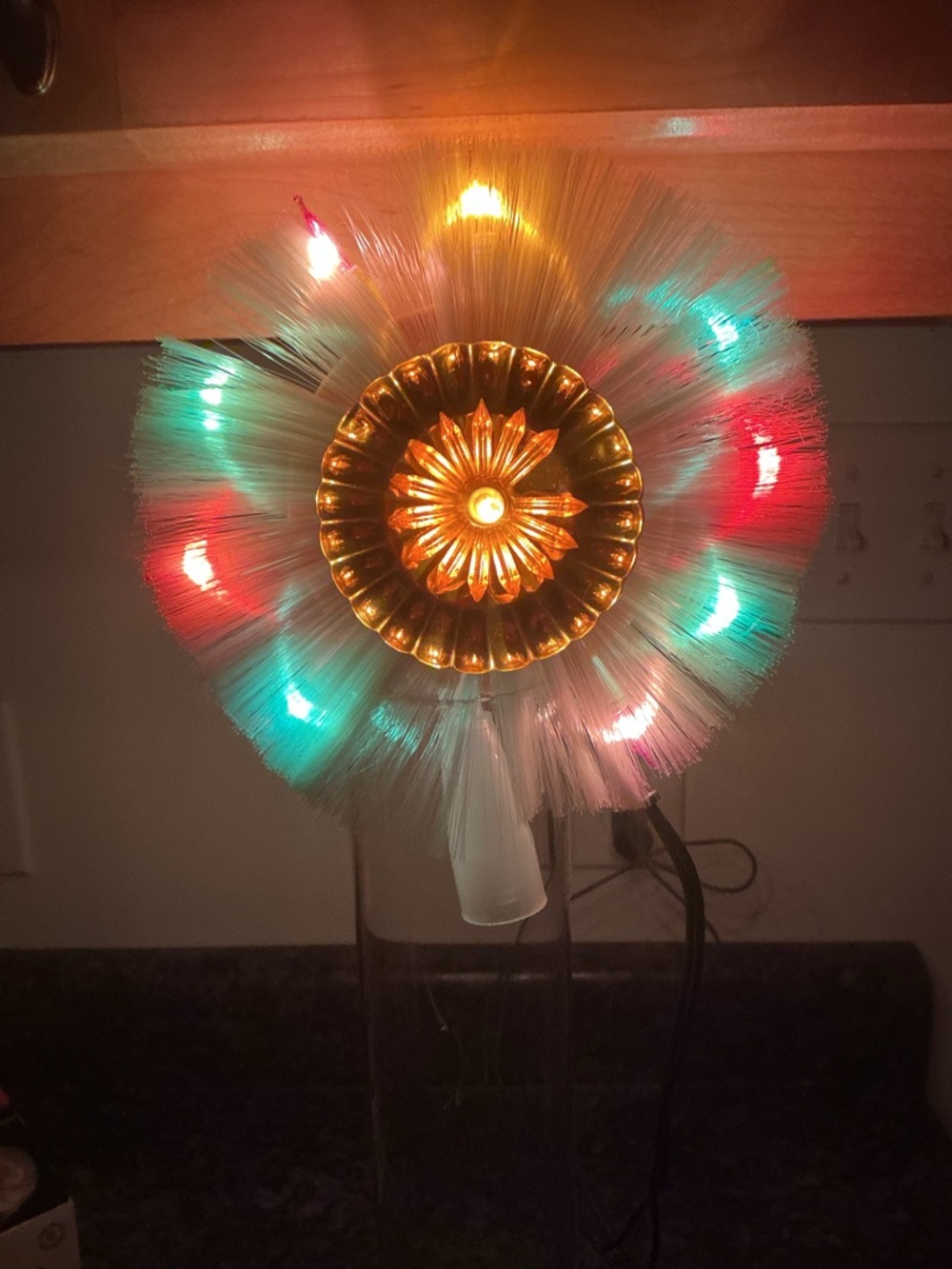 Vintage  1970 Doubl Glo "Halo Tree Top" Christmas tree topper